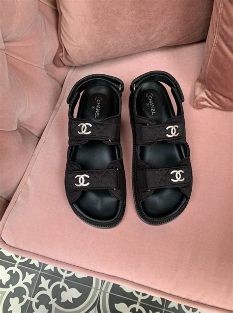 sandale chanel verte|Chanel sandals.